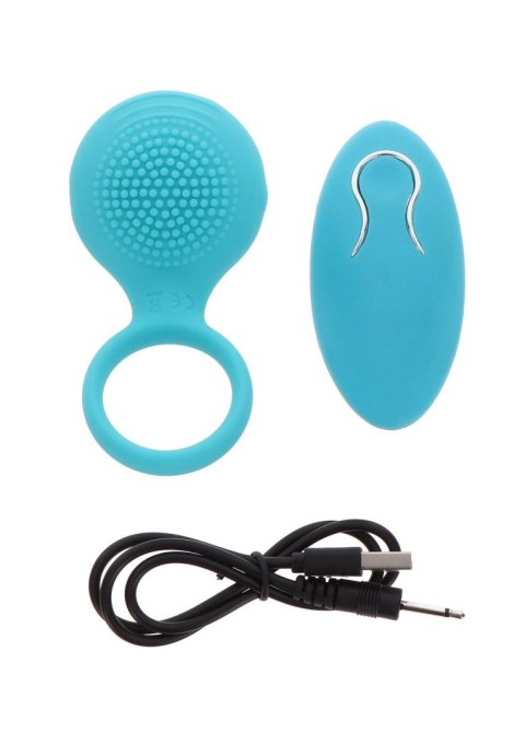Pierścień erekcyjny Tickle Brush C-Ring Blue Scala