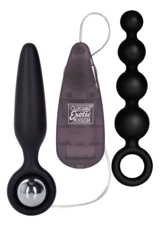 Korek analny z wibracjami Booty Vibro Kit silikon Black