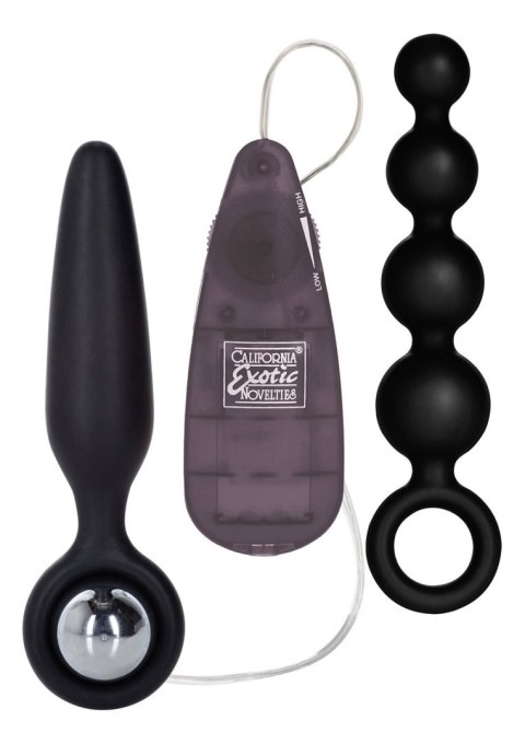 Korek analny z wibracjami Booty Vibro Kit silikon Black