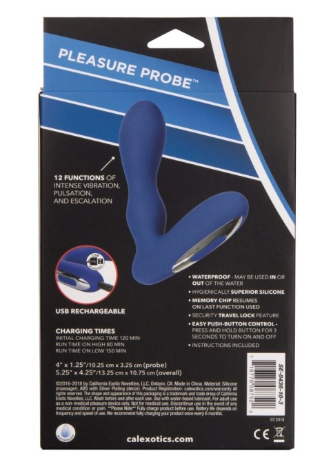 Wibrator analny Eclipse Pleasure Probe Blue