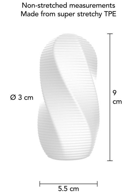 Medium Masturbator Swirl White