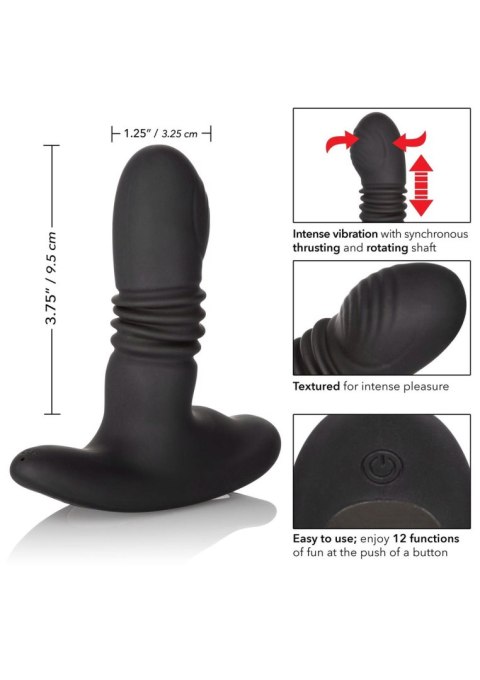 Wibrujący korek analny Eclipse Thrusting Probe 9,5 cm Black