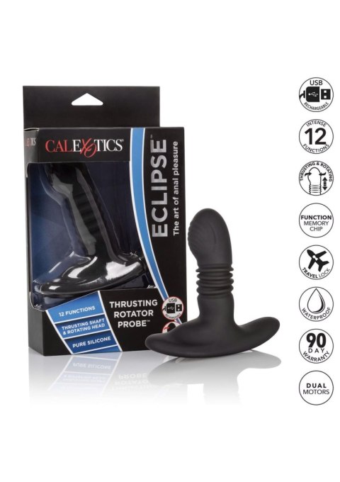 Wibrujący korek analny Eclipse Thrusting Probe 9,5 cm Black