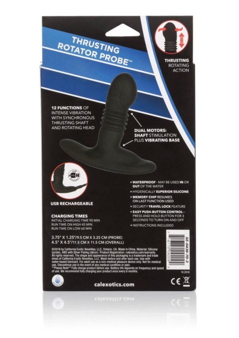 Wibrujący korek analny Eclipse Thrusting Probe 9,5 cm Black