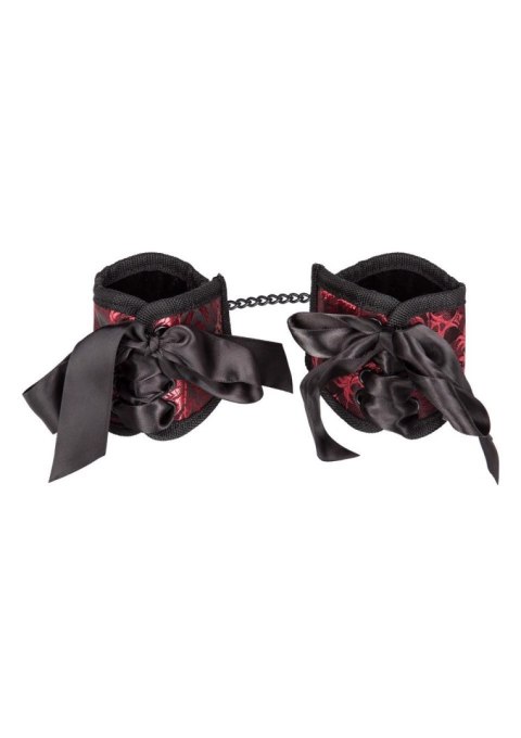 Kajdanki Scandal Corset Cuffs ze wstążką Black