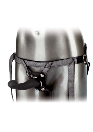 Strap on z trzema pierścieniami + wibracje grey
