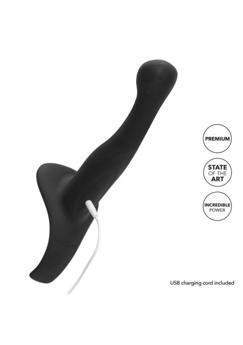 Strap on z trzema pierścieniami + wibracje grey