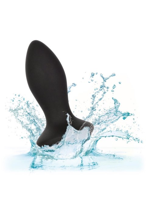 Wibrujący korek analny z kryształem 9,5 cm black