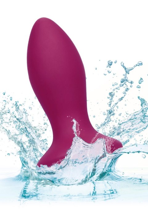 Korek analny z kryształem + wibracje 9,5cm purple