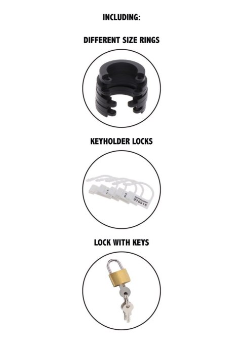 Chastity Cock Cage Slicone L Black
