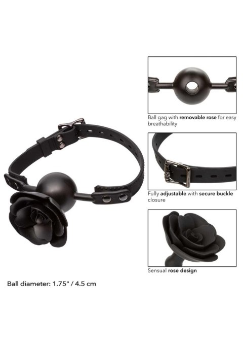 Knebel do ust SCALA Removable Rose Gag Black