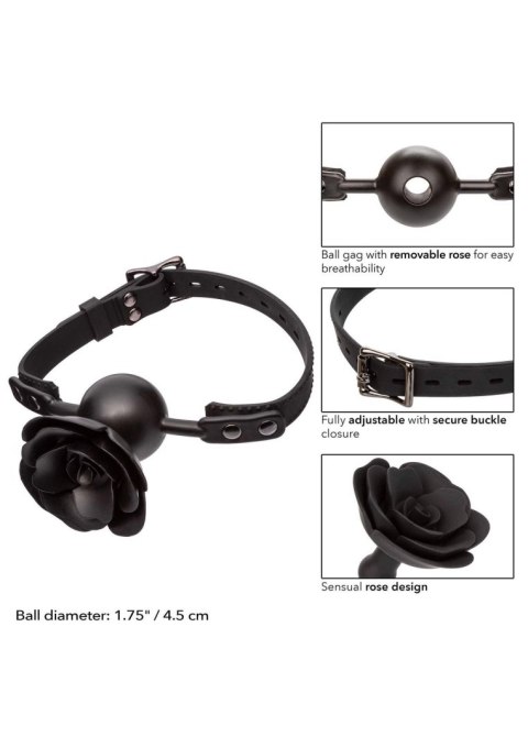 Knebel do ust SCALA Removable Rose Gag Black