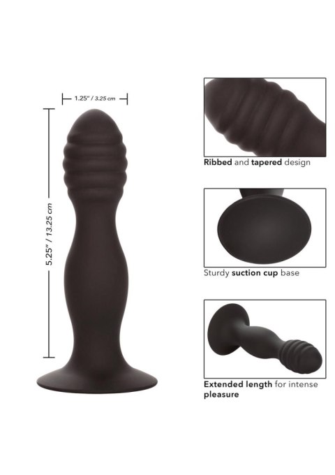 Korek analny SCALA karbowany silikon black