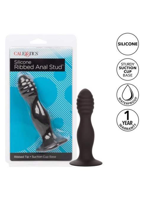 Korek analny SCALA karbowany silikon black
