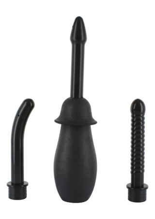 Gruszka + 3 końcówki Anal Douche Kit Black