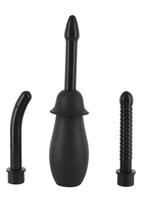 Gruszka + 3 końcówki Anal Douche Kit Black