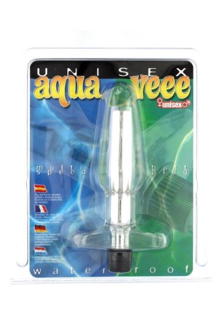 Wibrujący korek analny Aqua Vee żelowy 15,5 cm Transparent