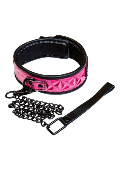 Obroża ze smyczą SCALA Collar Pink
