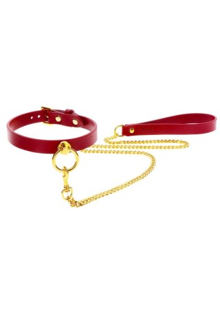 Obroża ze smyczą Taboom O-Ring red/gold