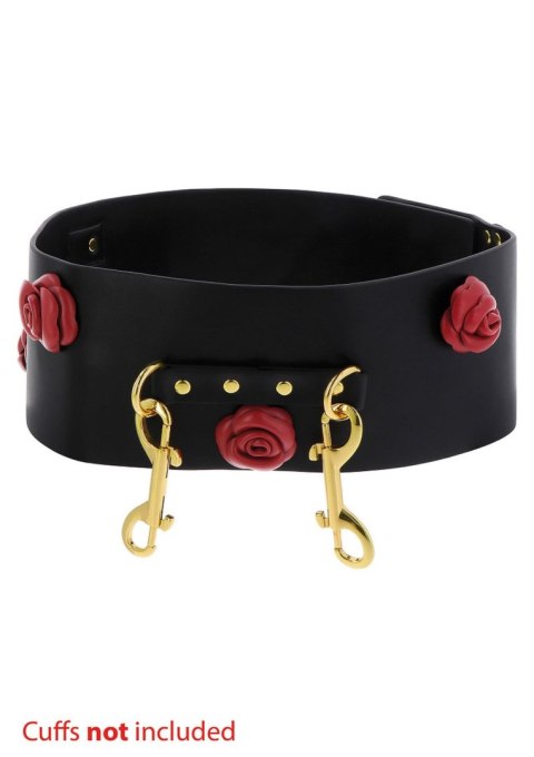 Pas z różami Wild Roses Bondage Belt Black