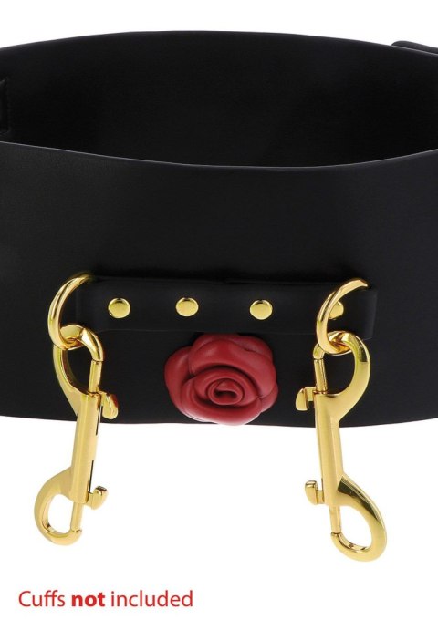 Pas z różami Wild Roses Bondage Belt Black