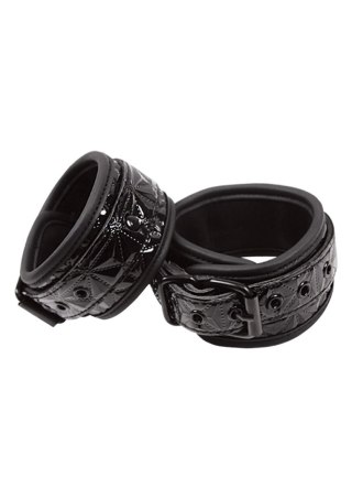 Kajdanki na nadgarstki SCALA ze wzorem vinyl black