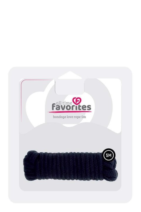 Lina bawełniana FAVORITES LOVE ROPE 5m czarna