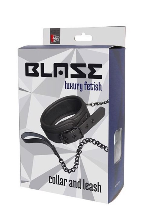 Obroża ze smyczą BLAZE + łańcuch black