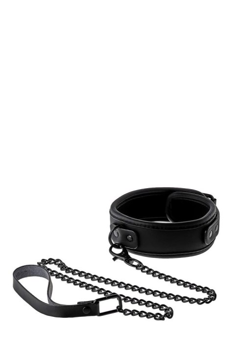 Obroża ze smyczą BLAZE + łańcuch black
