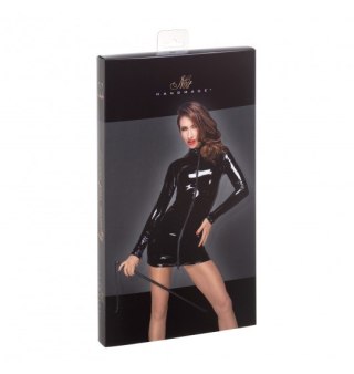 F187 PVC mini dress with black 2-way zipper in the front M