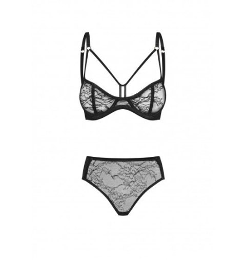 Petitenoir Set out of balconette bra and lace brief XL