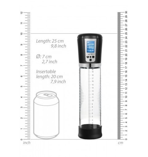 Shots Pumped Premium Rechargeable Automatic LCD Pump Transparent