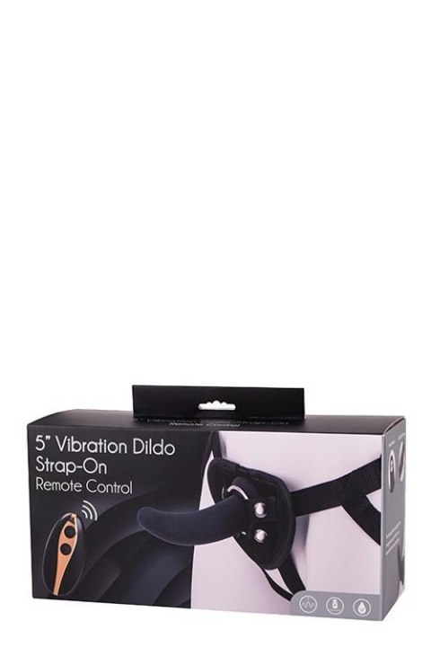 Strap on z przyssawką i wibracjami + pilot black