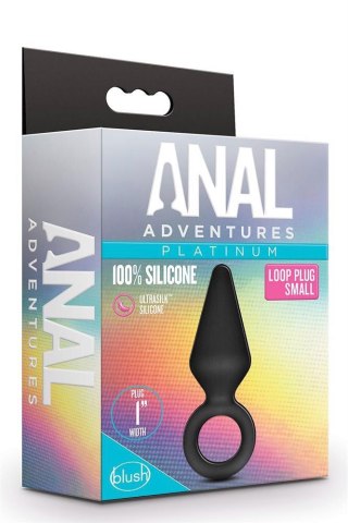 Korek analny Adventures loop plug Small black