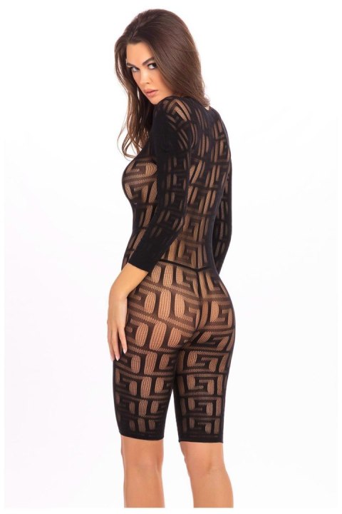 EXOTIC GEOMETRY BODYSTOCKING BLACK, S/M
