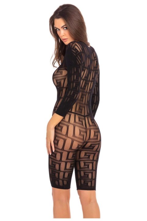 EXOTIC GEOMETRY BODYSTOCKING BLACK, S/M