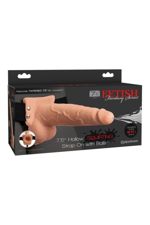 FETISH FANTASY SERIES 7 INCH SQUIRTING HOLLOW STRAP-ON LIGHT