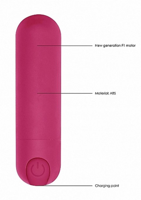 Mini wibrator bullet 10 trybów wibracji pink Shots