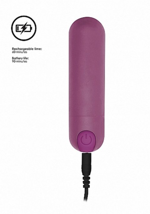 Mini wibrator bullet 10 trybów wibracji purple Shots