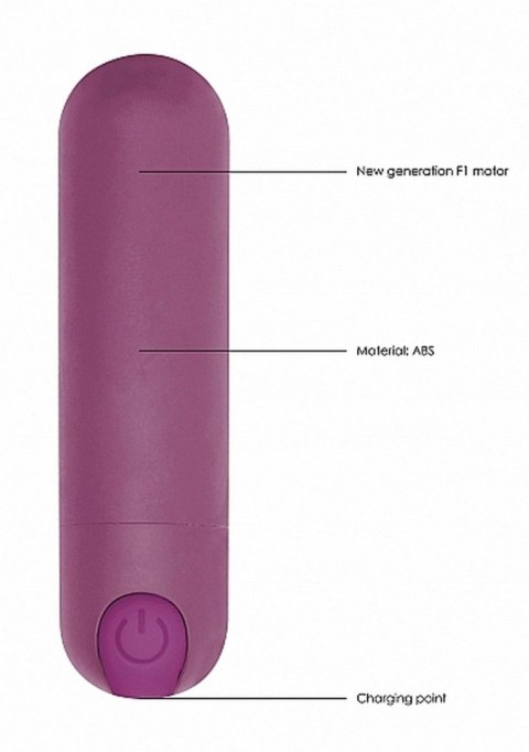 Mini wibrator bullet 10 trybów wibracji purple Shots