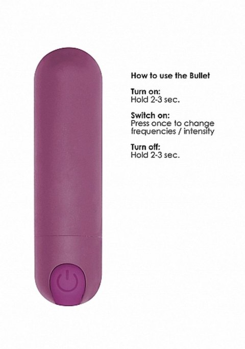 Mini wibrator bullet 10 trybów wibracji purple Shots