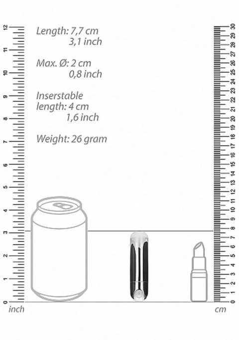 Mini wibrator bullet 7 trybów wibracji silver Shots