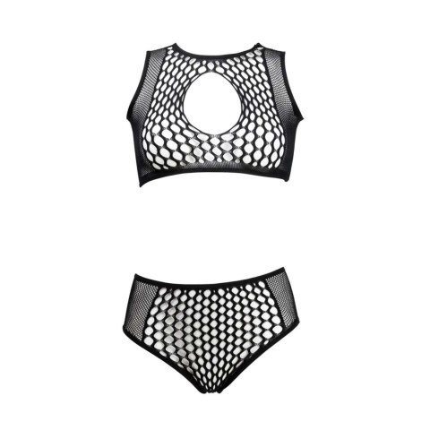 Duo Net Key-Hole Bra Set - One Size
