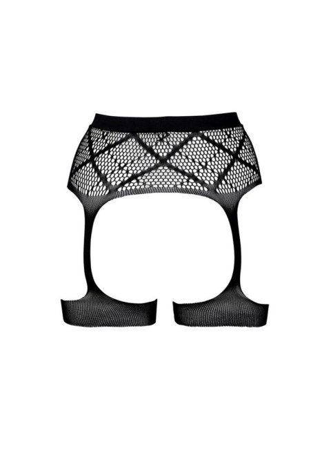 Striped, Fishnet Garterbelt - One Size