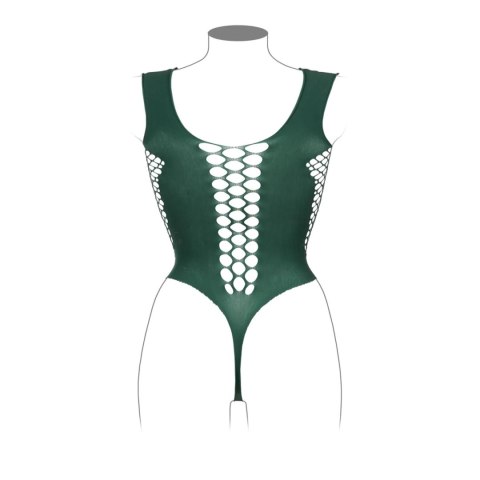 V-Neck Teddy with Opaque Panels - Queen Size