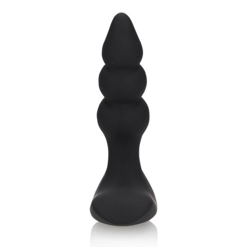 Korek analny z koralikami Loveline wibracje + pilot black
