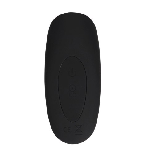 Korek analny z koralikami Loveline wibracje + pilot black
