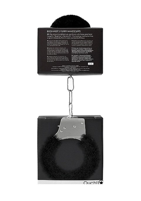 Kajdanki SHOTS z futerkiem Beginner's Black