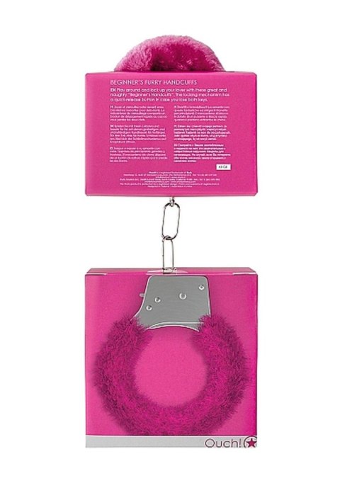 Kajdanki na ręce z futerkiem Beginner's Pink