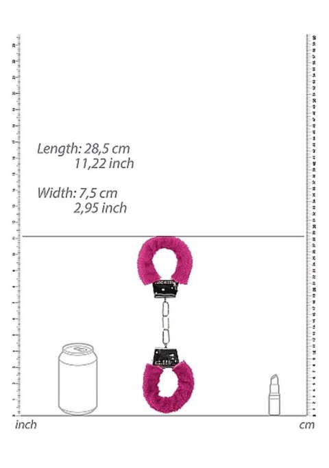 Kajdanki na ręce z futerkiem Beginner's Pink